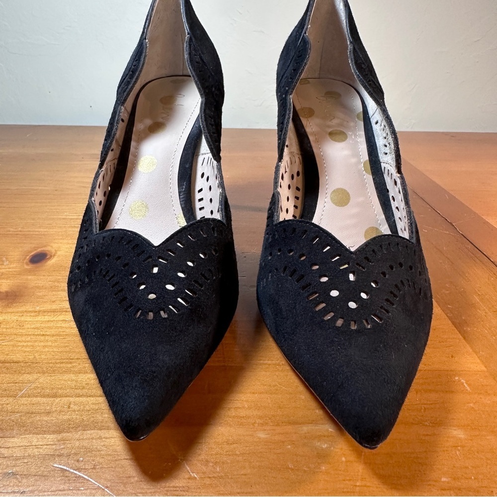 Boden Black Leather Heels - Picture 4 of 10